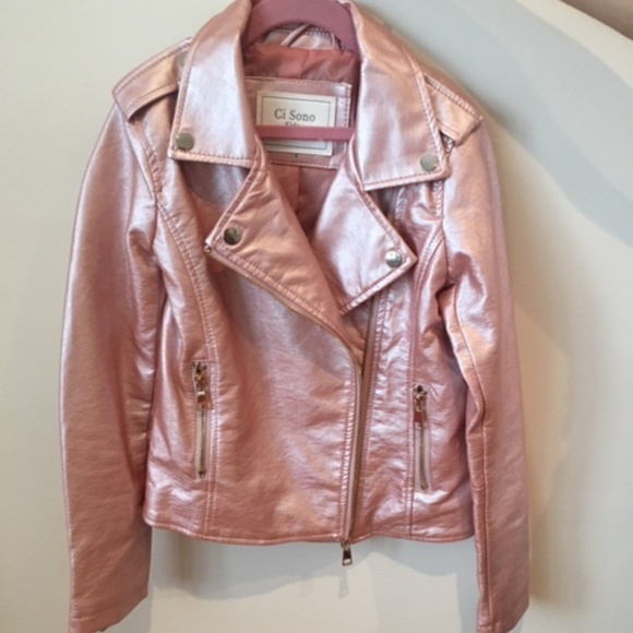 Ci Sono kids faux leather jacket pink - Picture 4 of 4